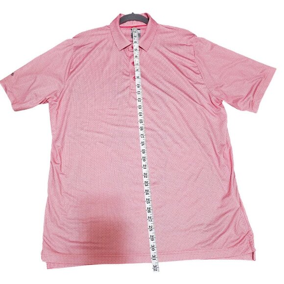 Callaway Men's Opti-Dri Pink Diamond Pattern Polo Shirt L Short Sleeve Golf Top - Picture 9 of 10